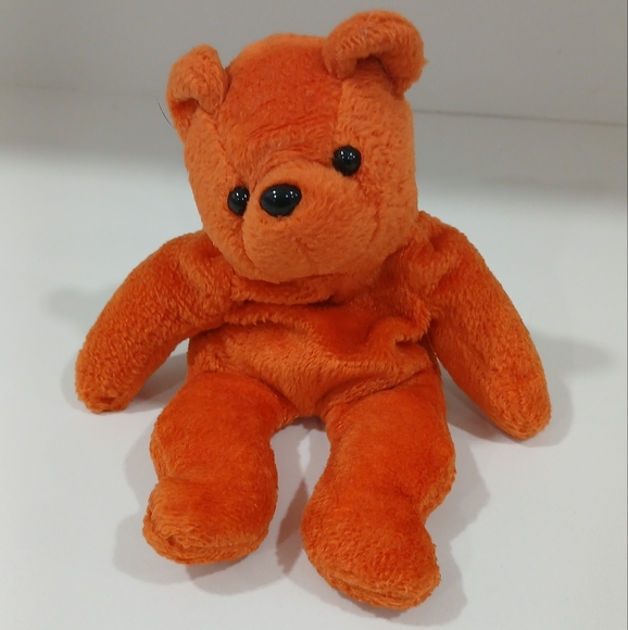 Vintage Avon Bernard 8in.Orange Plush Bear 1997. No Tag, Like New, - Picture 1 of 5